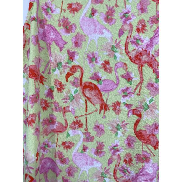 Pappagallo Womens Pink Yellow Flamingo Sleeveless Dress NEW Small - Picture 5 of 10